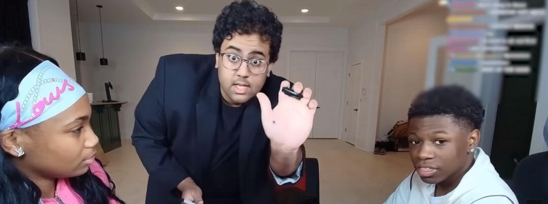 Vamsi is seen here doing a mental magic with Rakai & BunnyB